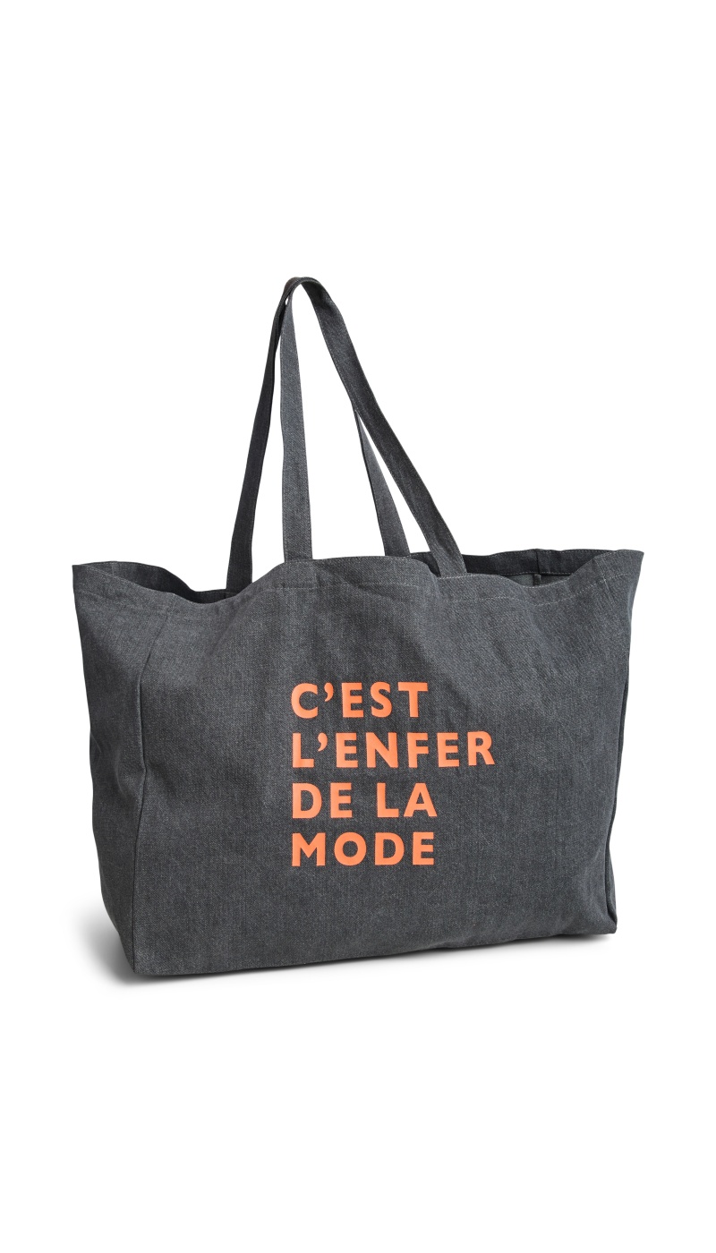 Tote Bag Orange Black PCSASTRO PIECES - 1 | ACCESSORI